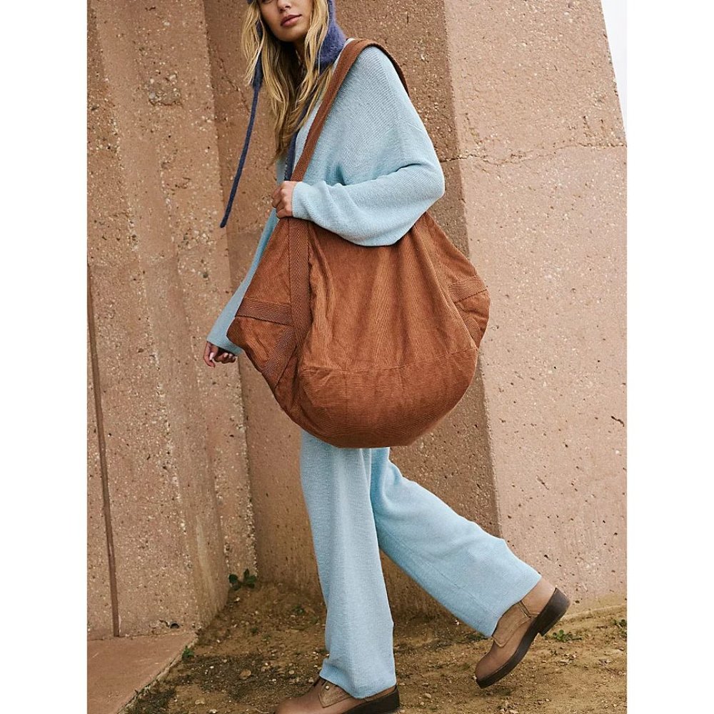 FREE PEOPLE Mega Cord Tote / Bronze - Picture 10 of 14